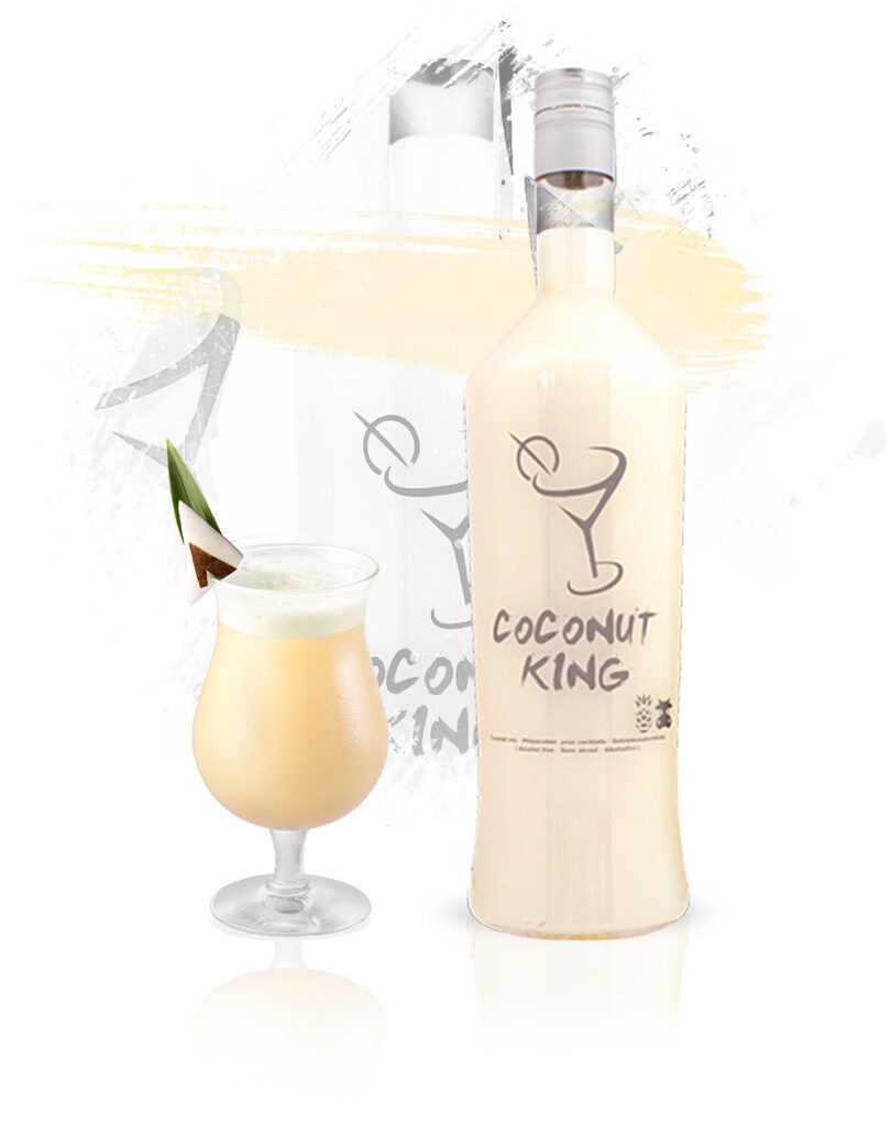 Bouteille verre cocktail Coconut King